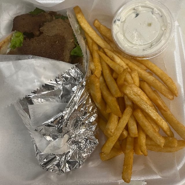 Gyro Sandwich Platter.