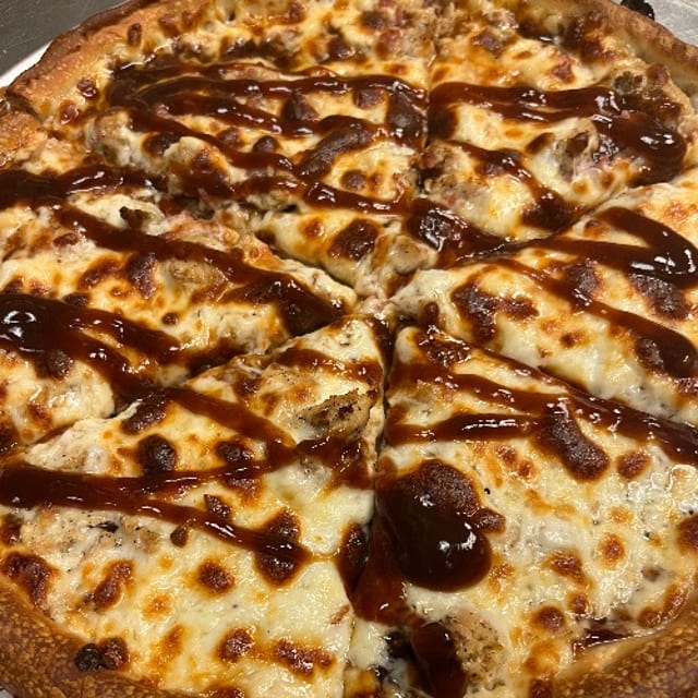 BBQ Bacon Chicken Pizza.