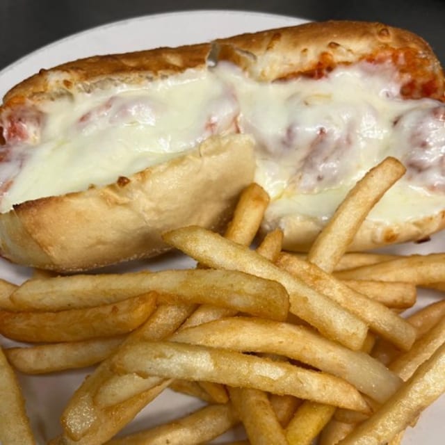 Meatball Parmesan Sub.