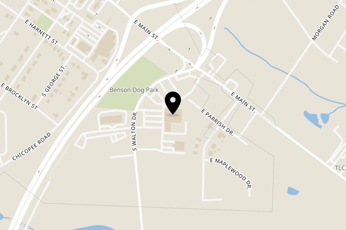 Map showing the location of Jordana's Pizzeria & Italian Ristorante on 309 S Walton Dr in Benson
